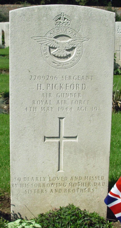 Sgt Henry Pickford<br/><br /><br />died May 4th, 1944